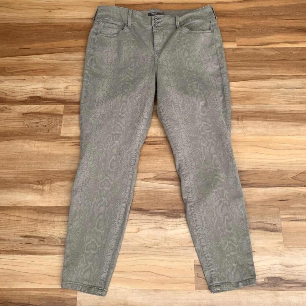 Torrid Women’s Size 20T High Rise Snakeskin Print Tan Jeans